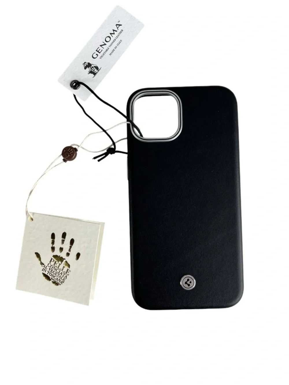 Enzo iPhone 13 Black Leather Phone Case - Picture 4 of 9
